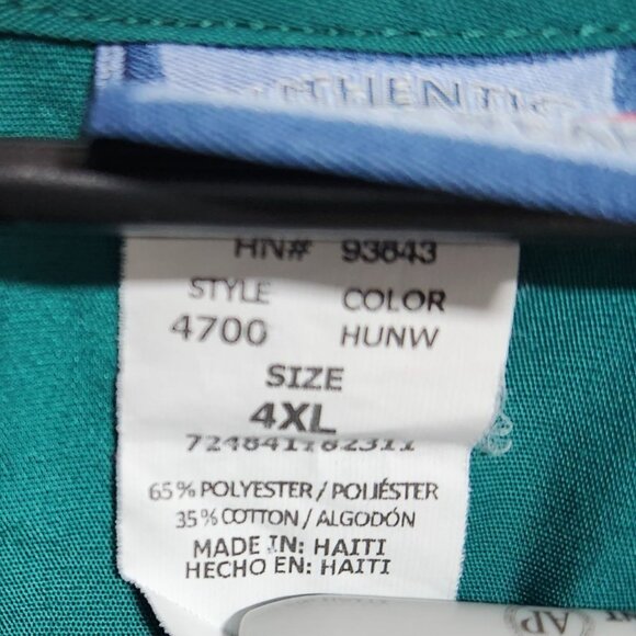 Cherokee Workwear Scrub Top Womens Size 4XL Green Short Sleeve Medical Uniform - Picture 4 of 4